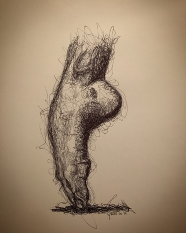 Drawing titled "danseuse" by Yann Morenas, Original Artwork