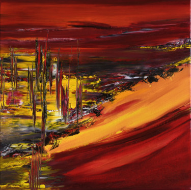 Painting titled "ABSTRACT Mars 2020…" by Yann Pelcat, Original Artwork, Oil