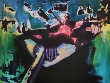 Painting titled "Thunder and War : s…" by Yann Rosiere, Original Artwork, Acrylic