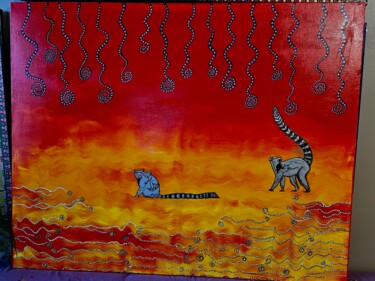 Malerei mit dem Titel "Australia 2" von Yannic Raievsky, Original-Kunstwerk, Acryl