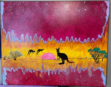 Картина под названием "Australia 3" - Yannic Raievsky, Подлинное произведение искусства, Акрил