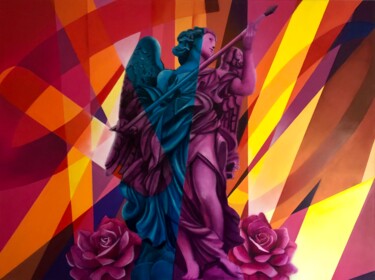 Pintura titulada "the Angel Of Destiny" por Yannick Aaron, Obra de arte original, Acrílico