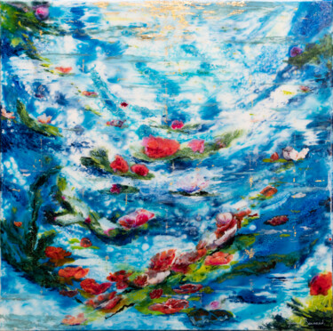 Pittura intitolato ""une balancelle à G…" da Yannick Bernard, Opera d'arte originale, Lacca