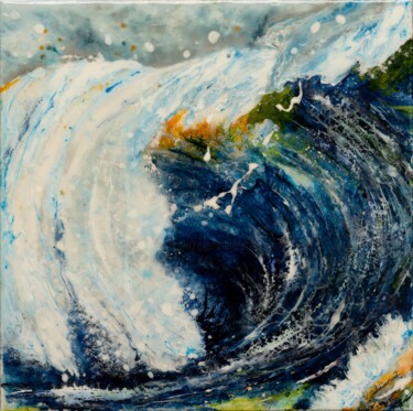 Картина под названием ""Rouleau de vie"" - Yannick Bernard, Подлинное произведение искусства, лак Установлен на Деревянная р…