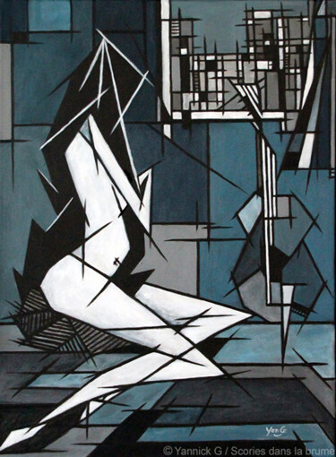 Peinture intitulée "Ivry en attendant" par Yannick G, Œuvre d'art originale, Acrylique Monté sur Châssis en bois