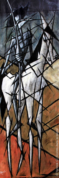 Malerei mit dem Titel "Don Quichotte" von Yannick G, Original-Kunstwerk, Acryl