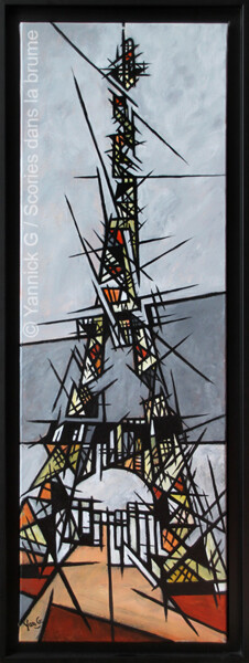 Painting titled "TFL" by Yannick G, Original Artwork, Acrylic Mounted on Wood Stretcher frame