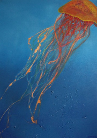 Painting titled "Cnidaria" by Goorden, Original Artwork, Acrylic