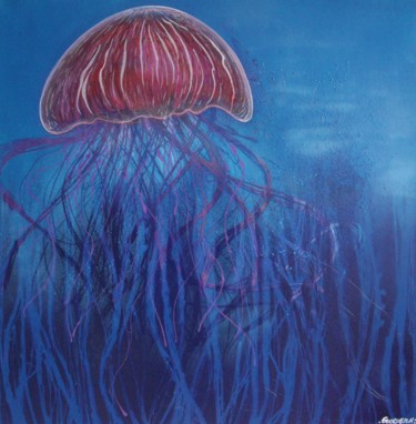Schilderij getiteld "Cosmic Jelly" door Goorden, Origineel Kunstwerk, Acryl