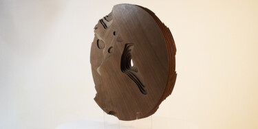 Diseño titulada "oldtree / lamp" por Yannick Hervy (goin2), Obra de arte original, Madera