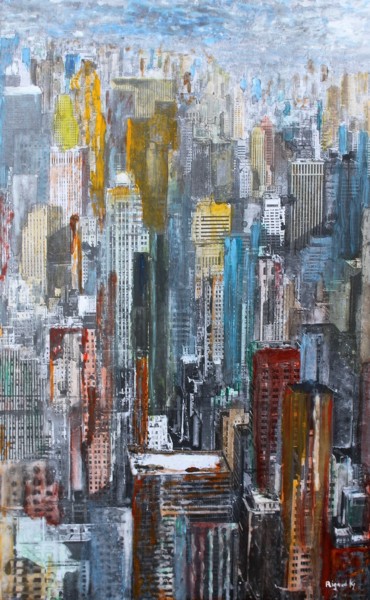 Painting titled "NEW YORK" by Yannick Rigaud, Original Artwork