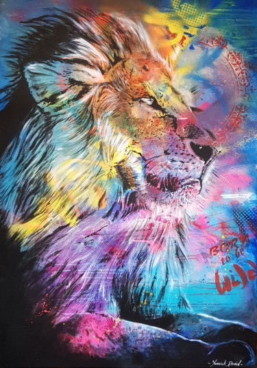 Schilderij getiteld "Born to be wild 3" door Yannick Boid, Origineel Kunstwerk, Acryl