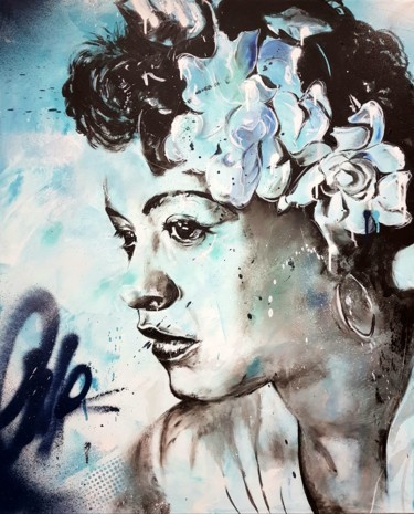 Pintura intitulada "Billy holiday" por Yannick Boid, Obras de arte originais, Acrílico