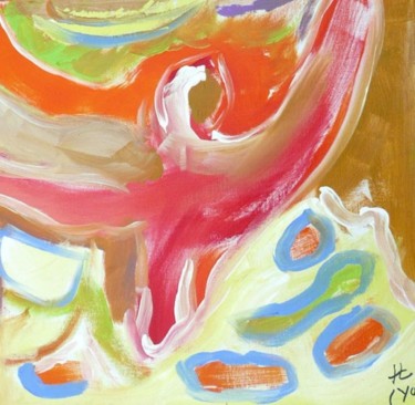 Peinture intitulée "La colombe" par Yann Lozach, Œuvre d'art originale