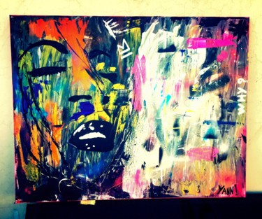 Painting titled "WHY ?" by Yann ! Seigneur, Original Artwork, Acrylic