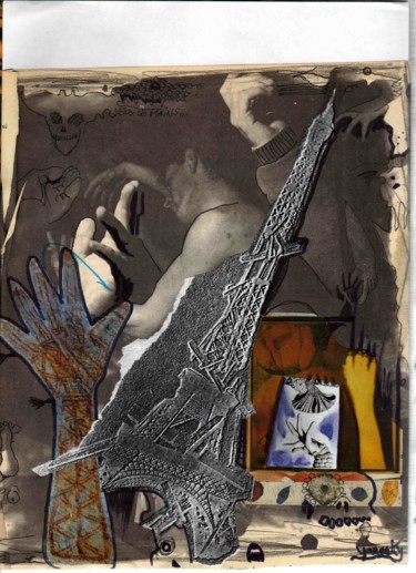 Collages intitulée "jeux de main" par Yanosky, Œuvre d'art originale, Collages