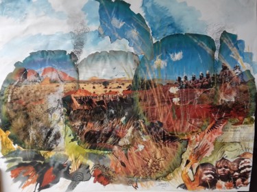 Collages titulada "les dunes sont des…" por Yanosky, Obra de arte original, Collages