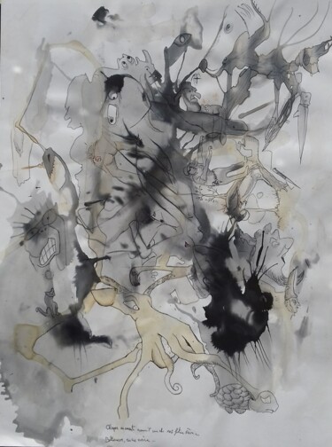 Σχέδιο με τίτλο "chaque moment nourr…" από Yanosky, Αυθεντικά έργα τέχνης, Μελάνι