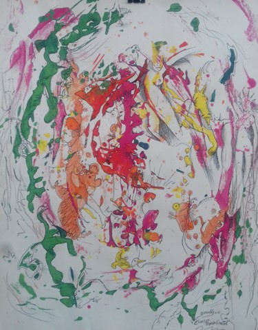 Desenho intitulada "chaos psychofractal" por Yanosky, Obras de arte originais, Canetac de aerossol