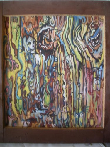 Peinture intitulée "mort de rire" par Yanosky, Œuvre d'art originale
