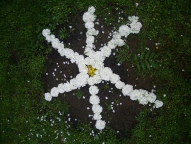 Installation intitulée "étoile blanche" par Yanosky, Œuvre d'art originale