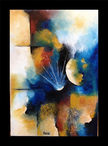 Painting titled "abstrait VI" by Robert Esnay, Original Artwork, Acrylic