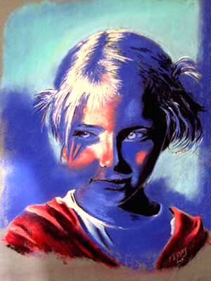 Peinture intitulée "doux regard" par Robert Esnay, Œuvre d'art originale, Huile