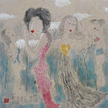 绘画 标题为“《云飘飘》” 由Yongjun Yan, 原创艺术品