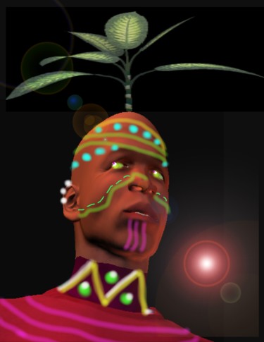 Digital Arts titled "Nubixian Hybrid" by Yaounde Olu, Original Artwork, Digital Painting