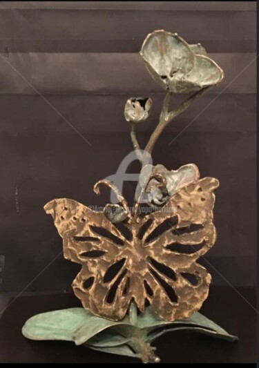 Escultura intitulada "Le Orchidées et le…" por Yapa Bandara, Obras de arte originais, Bronze