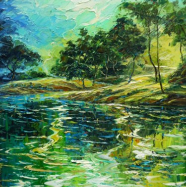 Painting titled "Cadence of Nature" by Yap Kim Boon, Original Artwork