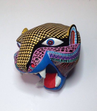 Pintura intitulada "Jaguar mask" por Yared Castro, Obras de arte originais, Acrílico