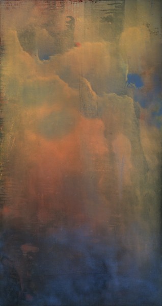 Malerei mit dem Titel "Simorgh Ascending" von Yari Ostovany, Original-Kunstwerk, Öl