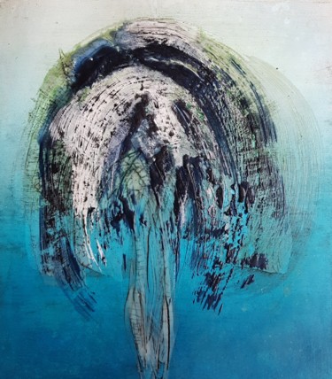 Peinture intitulée "Le saule pleureur" par Yarka Gumy, Œuvre d'art originale, Encaustique