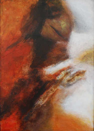 Peinture intitulée "avec-la-rouille-50x…" par Yarka Gumy, Œuvre d'art originale, Huile
