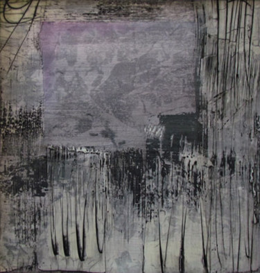 Peinture intitulée "Cité grise 21x22cm-…" par Yarka Gumy, Œuvre d'art originale