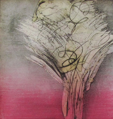 Peinture intitulée "l-arbe-rose-cire-21…" par Yarka Gumy, Œuvre d'art originale