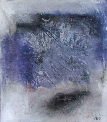 Painting titled "Ténèbres bleus" by Yarka Gumy, Original Artwork