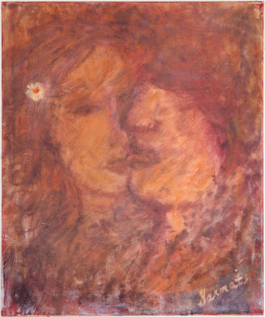 Pintura titulada ""El beso" (Los jueg…" por Margarita Yarmats, Obra de arte original