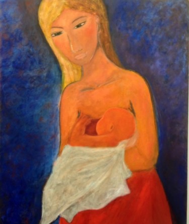 Peinture intitulée "La Maternidad" par Margarita Yarmats, Œuvre d'art originale