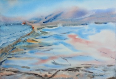 Картина под названием "Кояшское озеро" - Galina Yarovikova, Подлинное произведение искусства, Акварель