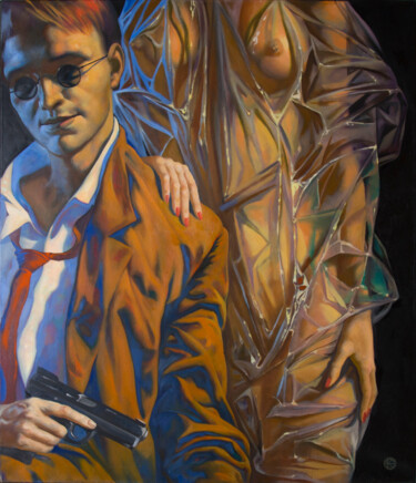CONTRACT Peinture intitulée "CONTRACT" par Yaroslav Kurbanov, Œuvre d'art originale, Huile Monté sur Châssis en bois