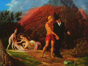 Painting titled "THE JUDGMENT OF PAR…" by Yaroslav Sobol, Original Artwork, Oil