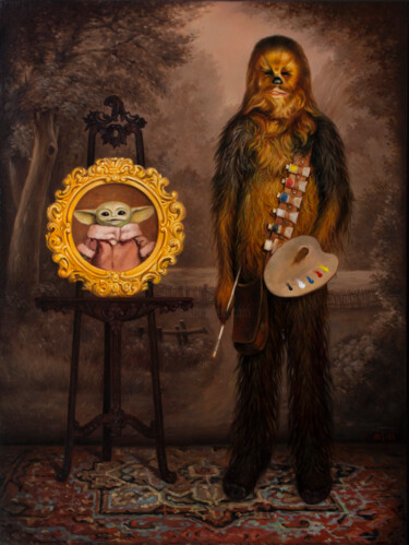 Картина под названием "BIG MASTER" - Yaroslav Sobol, Подлинное произведение искусства, Масло Установлен на Деревянная рама д…