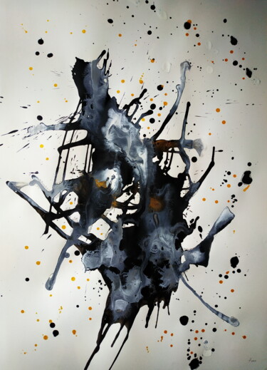 Painting titled "Abstract # 0102" by Yaroslav Teslenko, Original Artwork, Acrylic