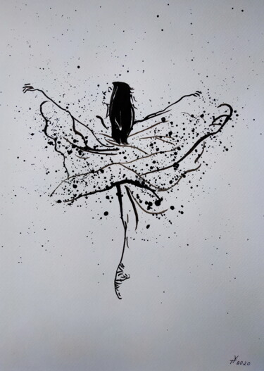 绘画 标题为“Ballerina №033” 由Yaroslav Teslenko, 原创艺术品, 丙烯