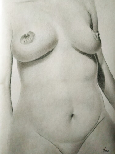 图画 标题为“Nude№371” 由Yaroslav Teslenko, 原创艺术品, 木炭