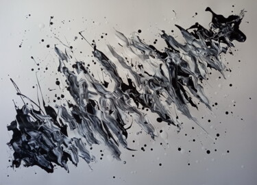 Картина под названием "Abstract #0116" - Yaroslav Teslenko, Подлинное произведение искусства, Акрил