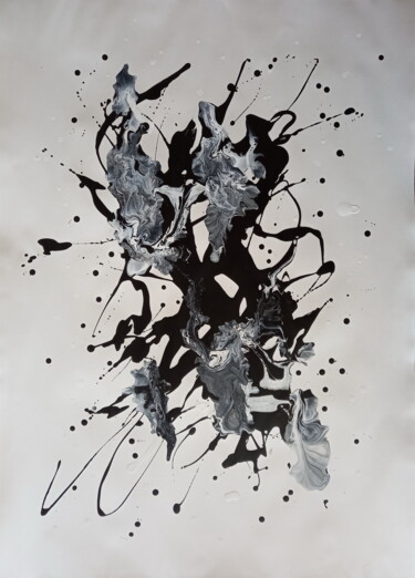 Peinture intitulée "Abstract #0118" par Yaroslav Teslenko, Œuvre d'art originale, Acrylique