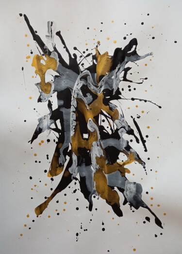 Картина под названием "Abstract #0119" - Yaroslav Teslenko, Подлинное произведение искусства, Акрил
